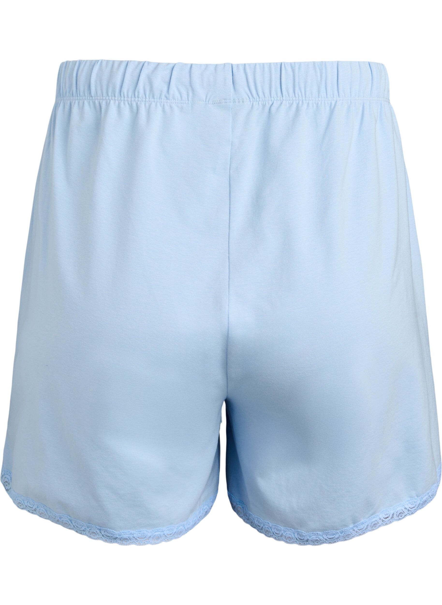 ZizziLockere Shorts aus Modal-Mischung mit Spitzensaum, Dutch Canal, Packshot image number 1