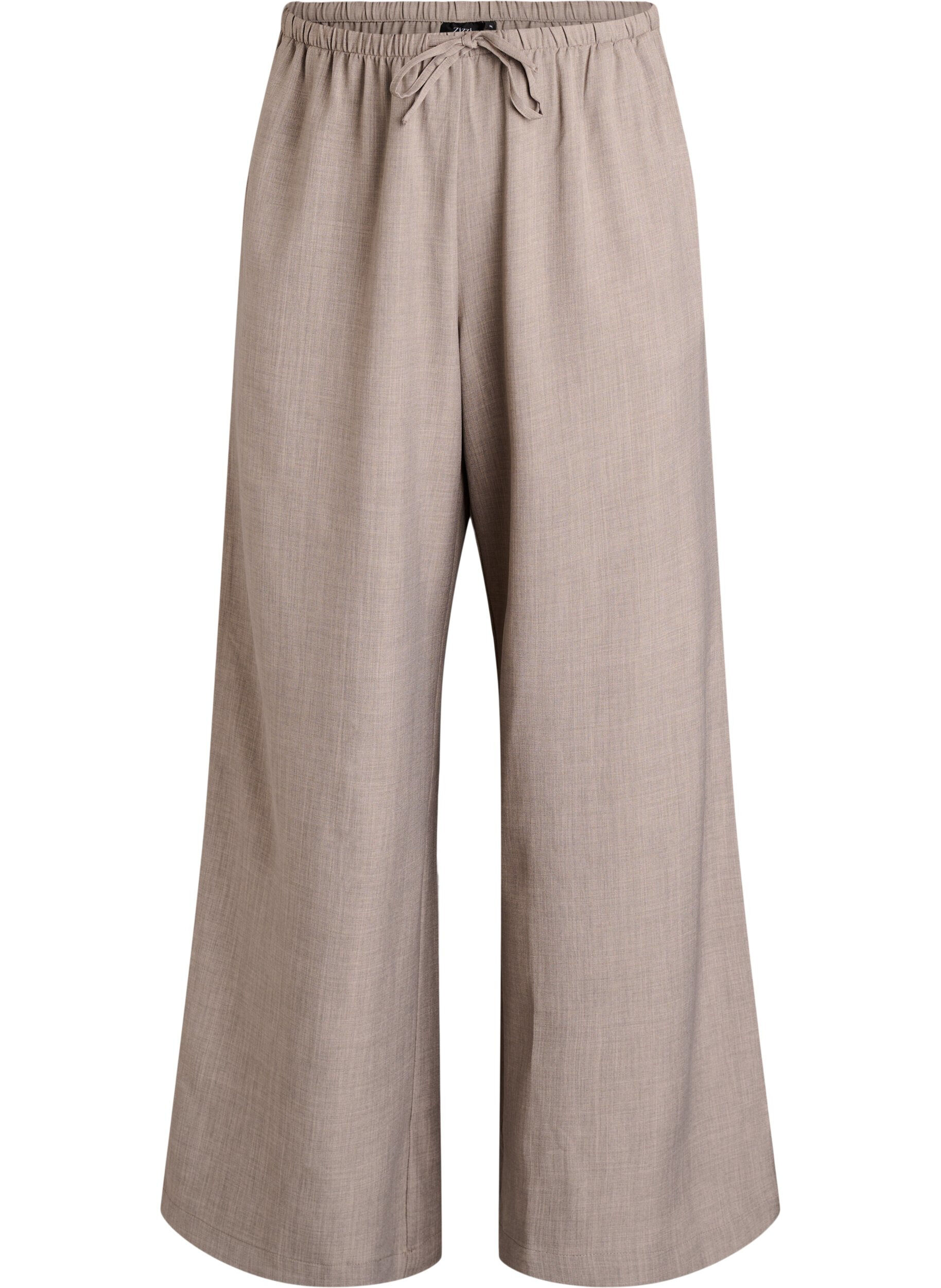 ZizziHoch taillierte Hose mit weiten Beinen, Beige, Packshot image number 0