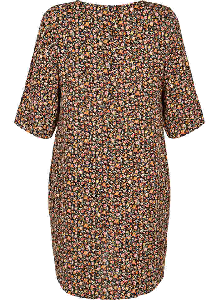 Kleid mit Print und 3/4 Armen, Ditsy Floral, Packshot image number 1