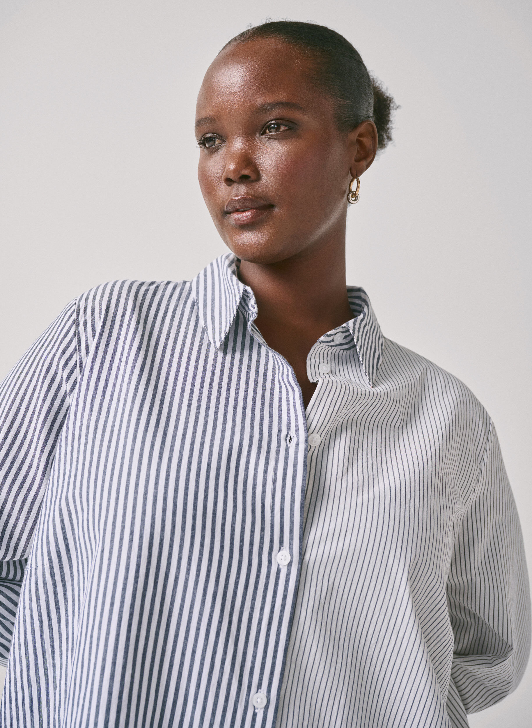 ZizziLang&auml;rmliges Hemd mit Streifenmuster, Lava Smoke Stripe, Image image number 0