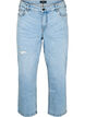 Gek&uuml;rzte Vera Jeans mit Destroyed-Effekten, Blau, Packshot image number 0