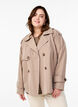 Kurzer Trenchcoat mit klassischen Details, Grau, Model image number 0