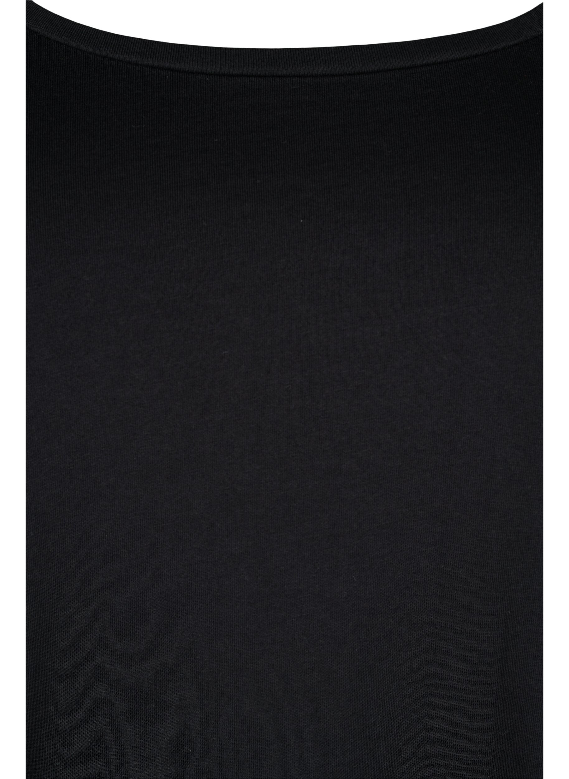 Zizzi2er-Pack Basic-Bluse aus Baumwolle, Paisley Purple/Black, Packshot image number 3