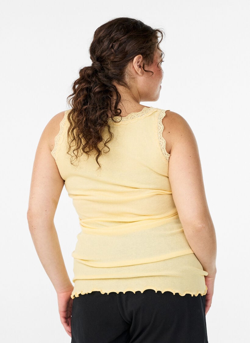 Spitzentop, Gelb, Model image number 2