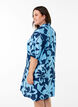 Kleid in Knielänge mit Print und V-Ausschnitt, Blau, Model image number 2