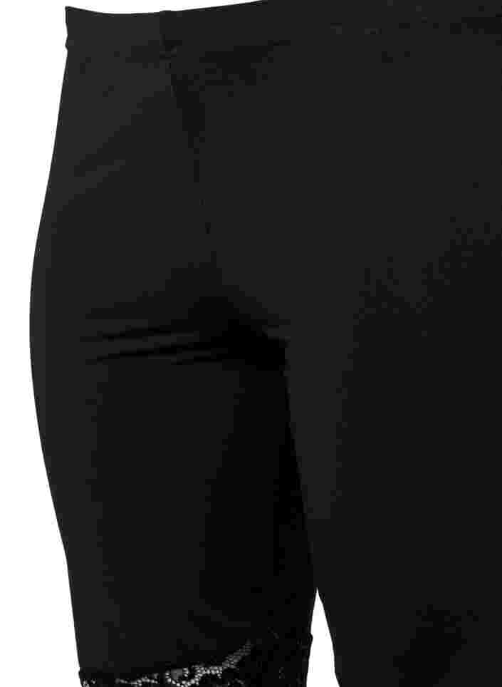 2er-Pack Radlershorts mit Spitzenbesatz, Black / Black, Packshot image number 3