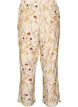 Hoch taillierte Hose aus Viskose mit Blumenmuster, Beige, Packshot image number 1