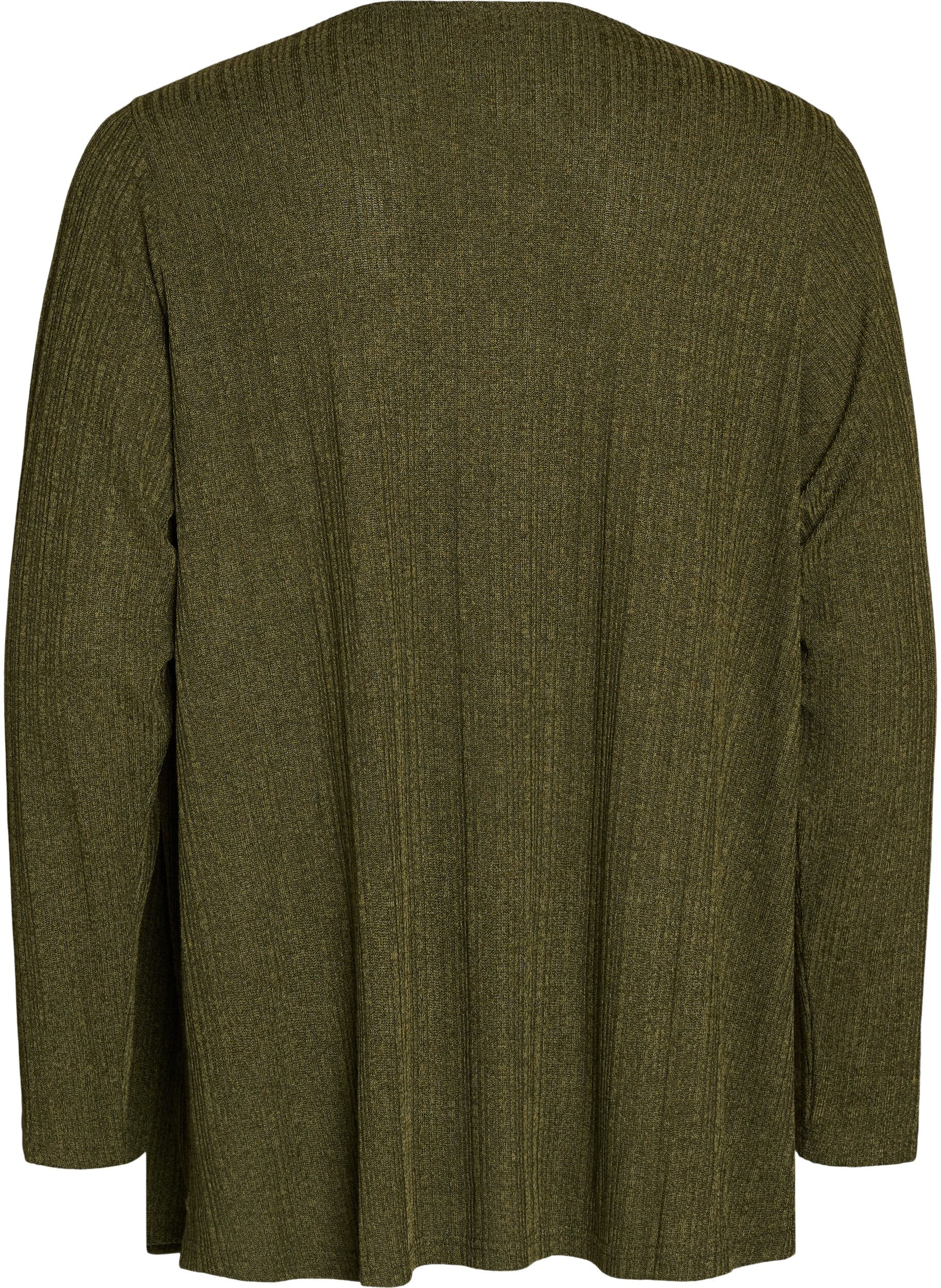 ZizziOffener Cardigan aus strukturiertem Jersey, Blau, Packshot image number 1