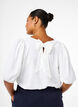 Bluse mit kurzem Arm und Schleife hinten, Bright White, Model image number 1