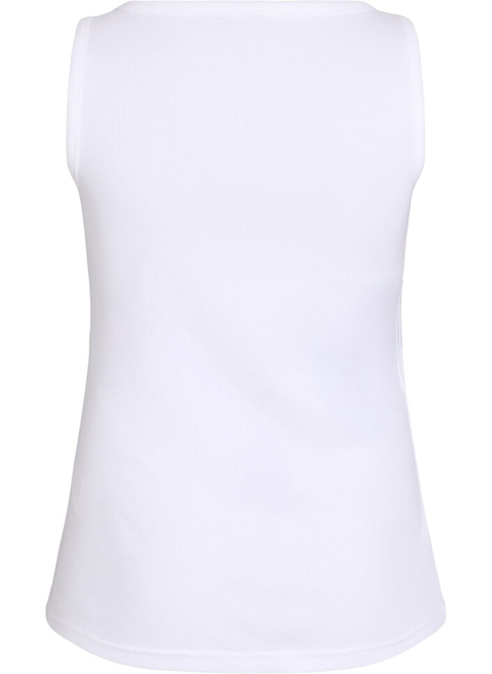 Tailleiertes Top mit Motiv, Wei&szlig;, Packshot image number 1