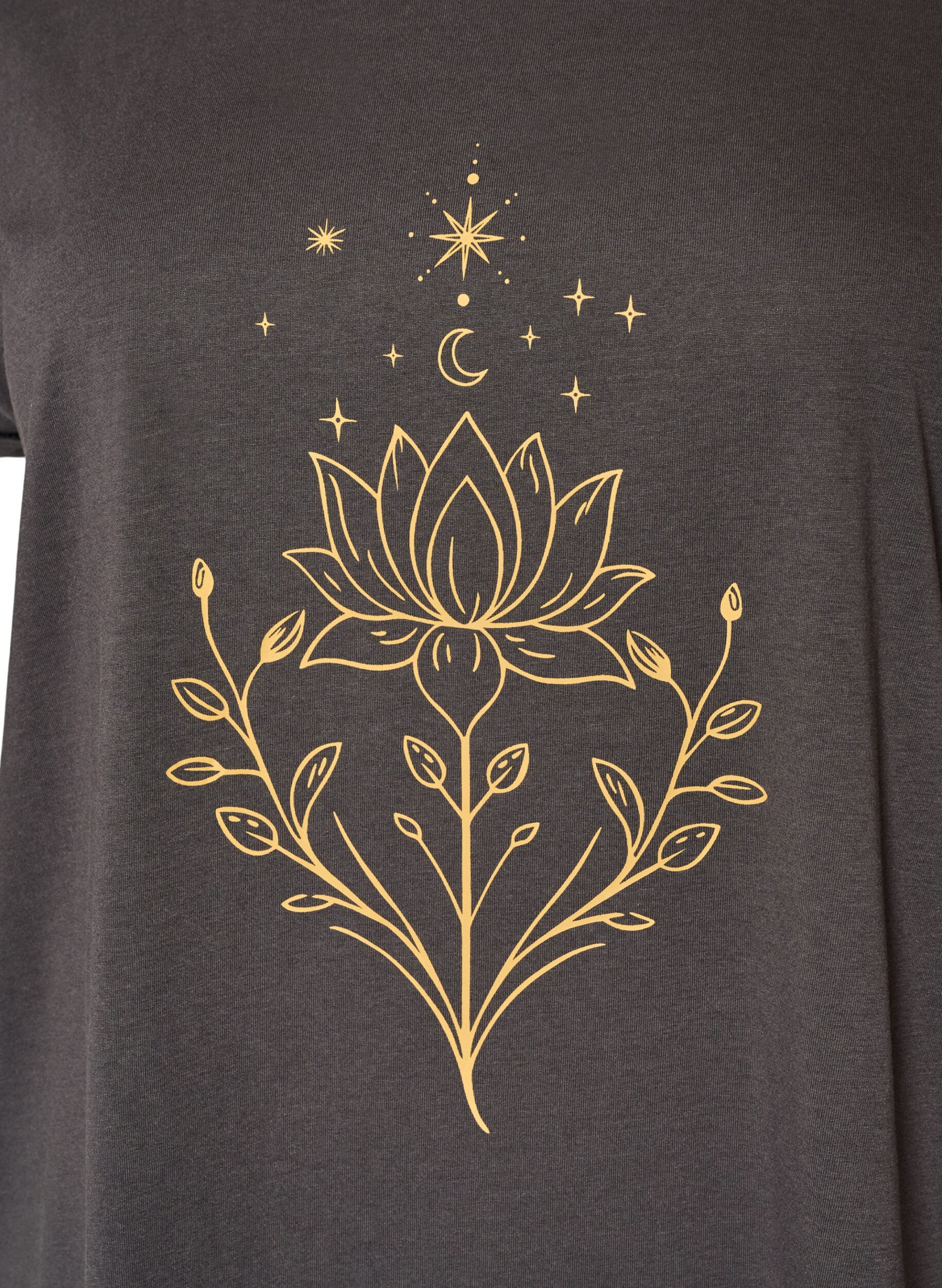 ZizziT-Shirt mit dekorativem Frontprint, Grau, Packshot image number 2