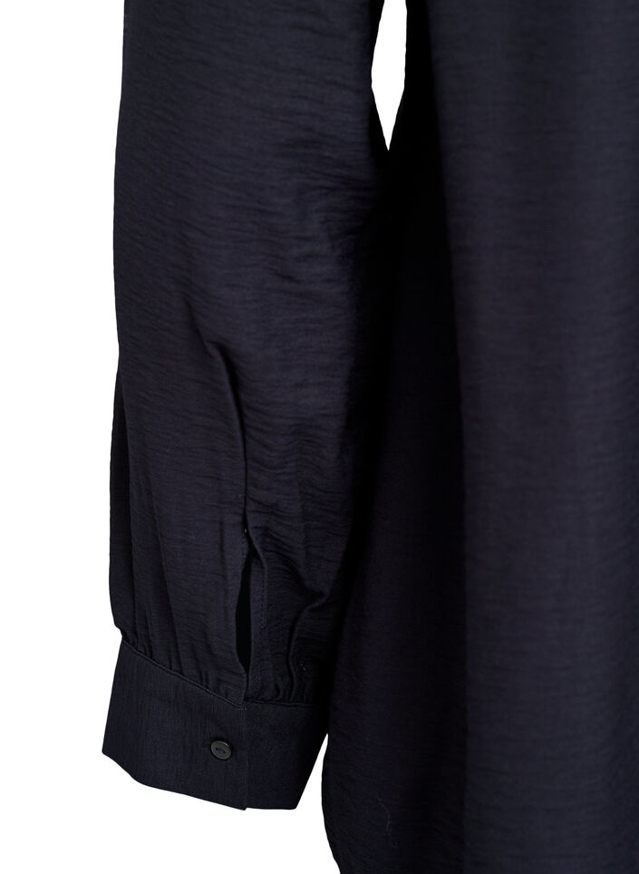 Bluse aus Viskose mit A-Linie, Schwarz, Packshot image number 3