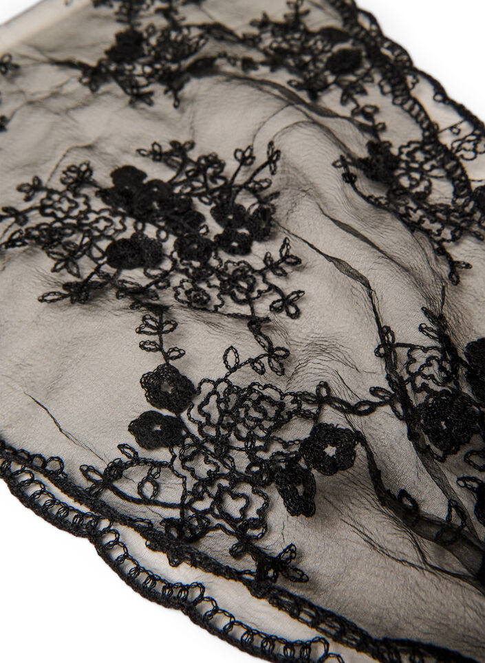 Dreieckiges Spitzentuch, Schwarz, Packshot image number 3
