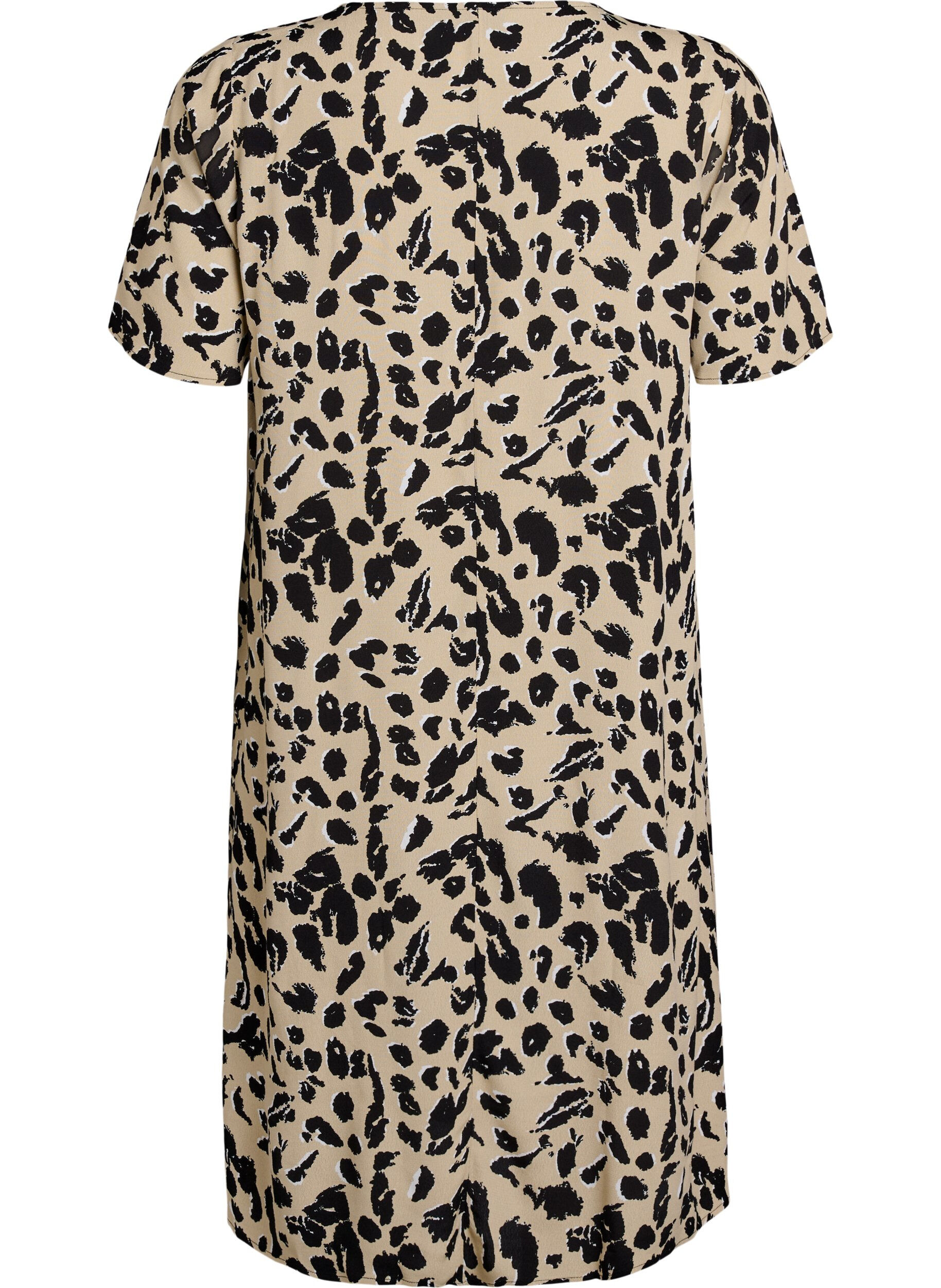 ZizziA-Linien-Kleid aus Viskose, Beige, Packshot image number 1