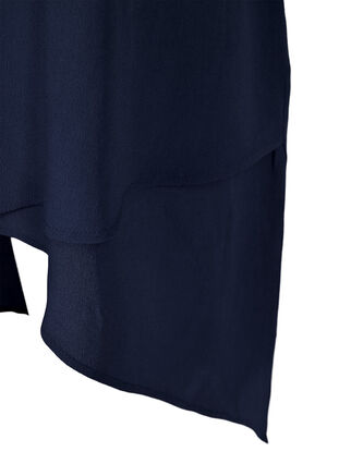 Viskose-Tunika mit V-Ausschnitt und 3/4-Ärmeln, Navy Blazer, Packshot image number 2