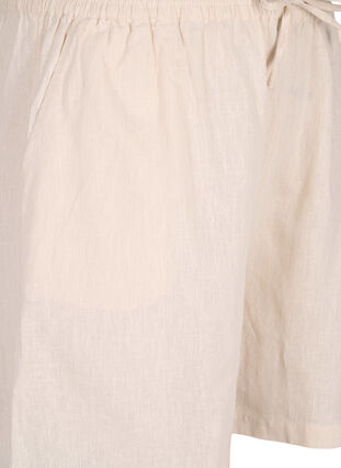 Weite kurze Hosen aus Baumwoll-Leinen-Mischgewebe, Sandshell, Packshot image number 2