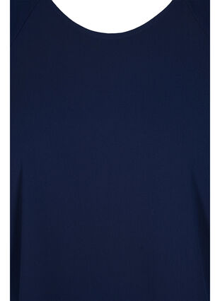 Kurzarm Bluse mit Rundhalsausschnitt, Navy Blazer, Packshot image number 2