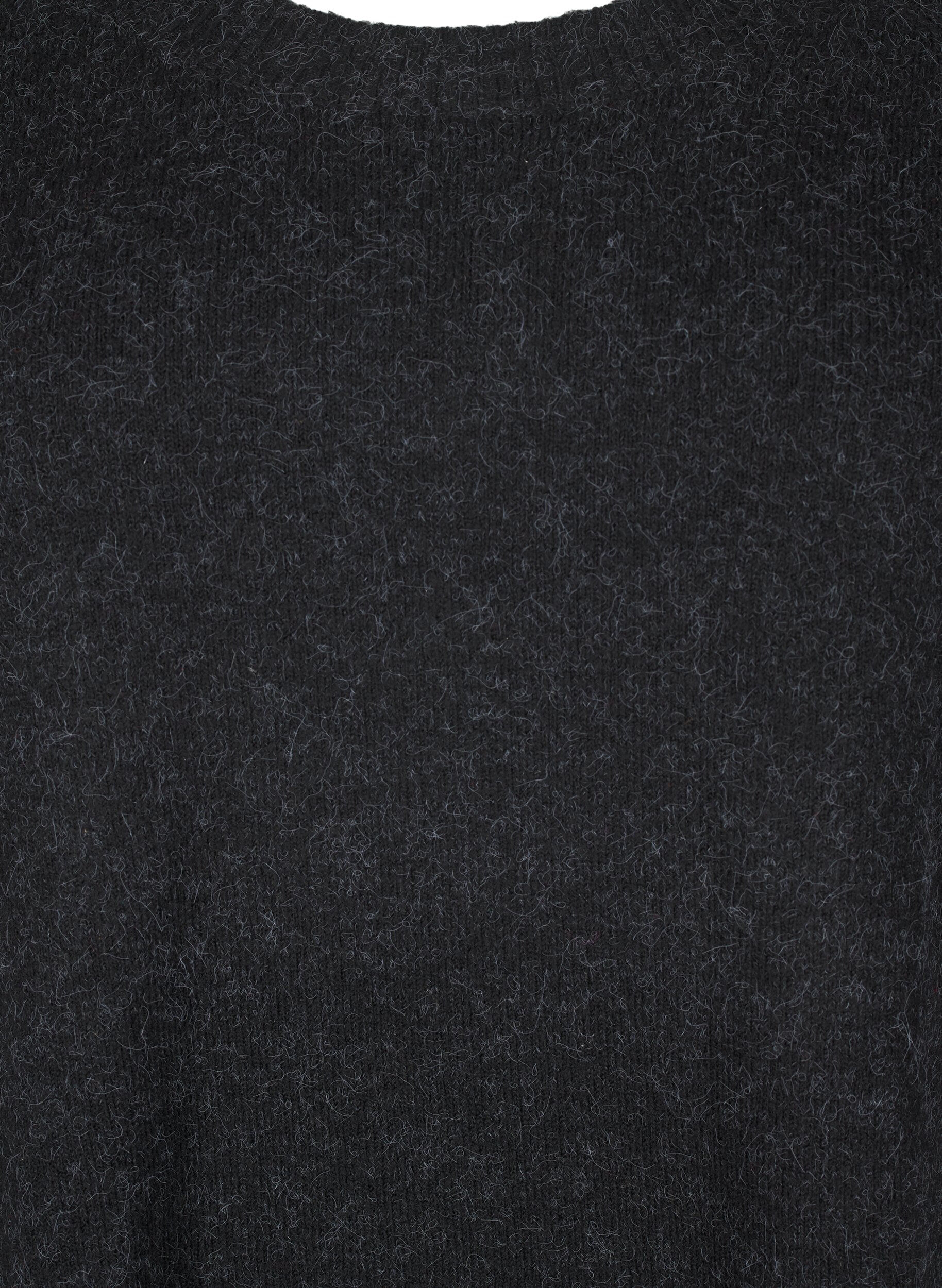 ZizziStrickbluse mit Perlendetails, Dark Grey Melange, Packshot image number 2