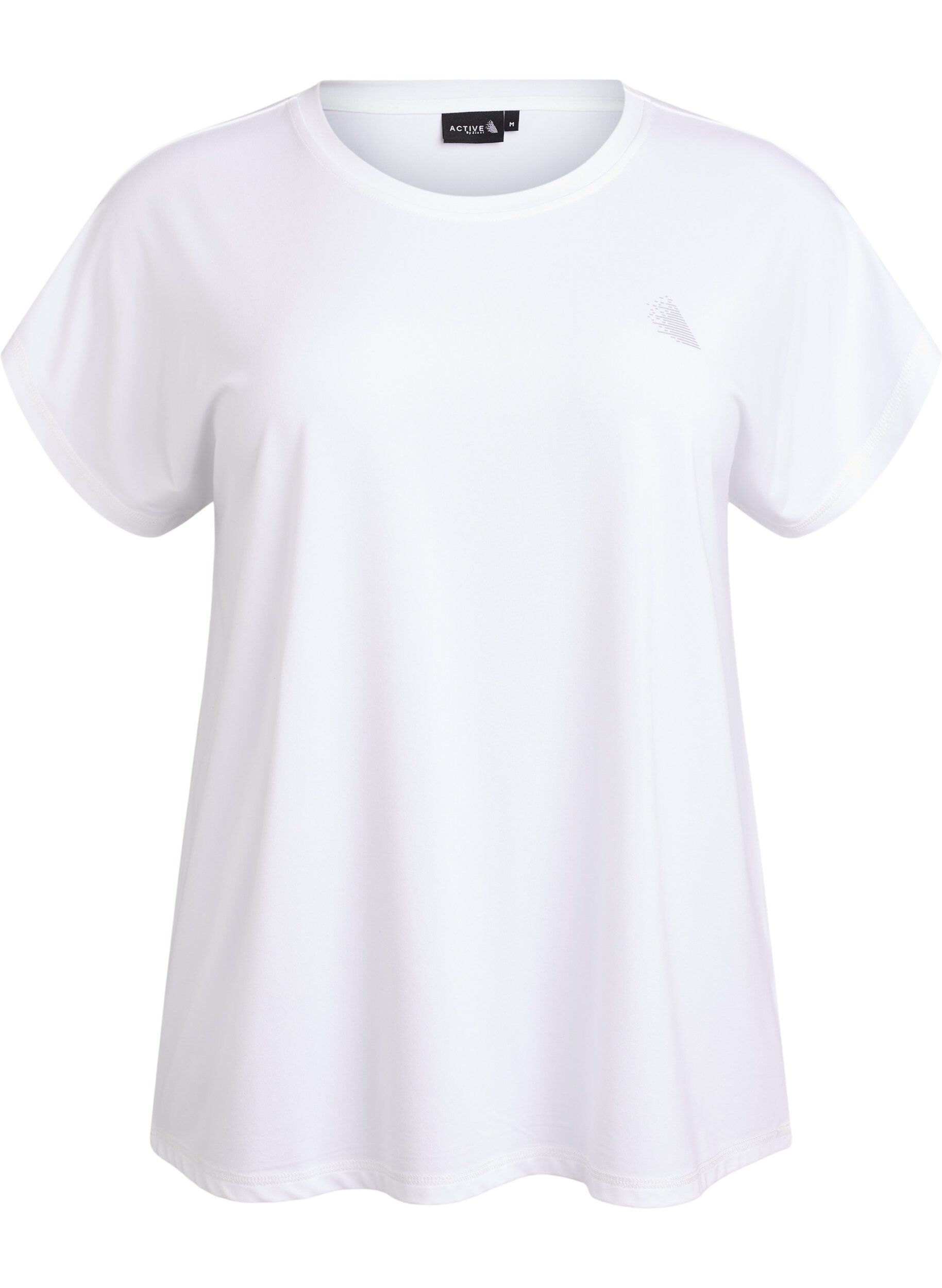 ZizziEinfarbiges Trainings-T-Shirt, Wei&szlig;, Packshot image number 0