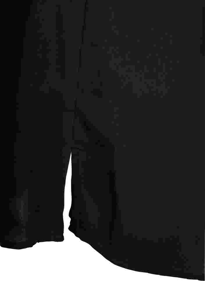 Langes Hemd mit Perlendetails, Black, Packshot image number 3