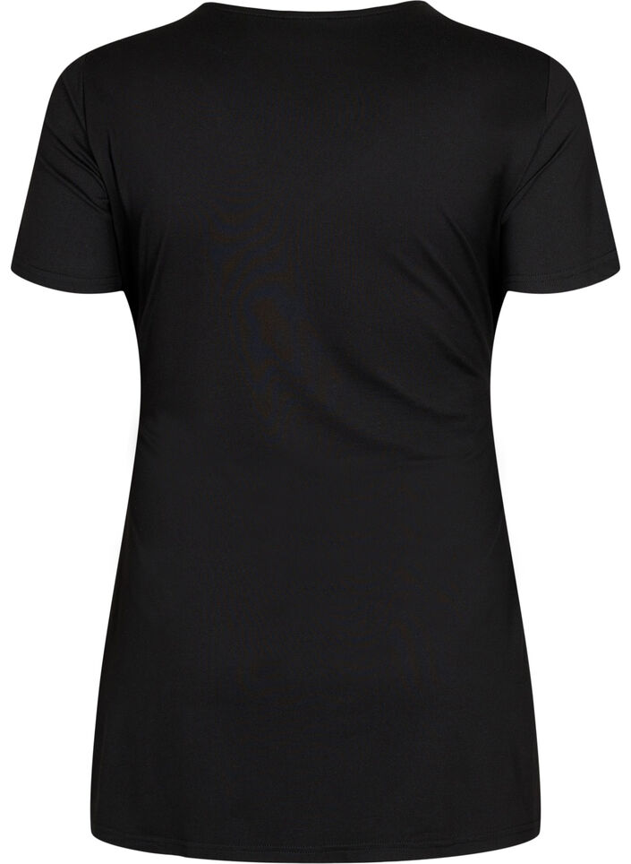 Kurzärmelige Schwangerschaftsbluse, Black, Packshot image number 1