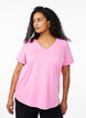 FLASH - T-Shirt mit V-Ausschnitt, Pink, Model image number 0
