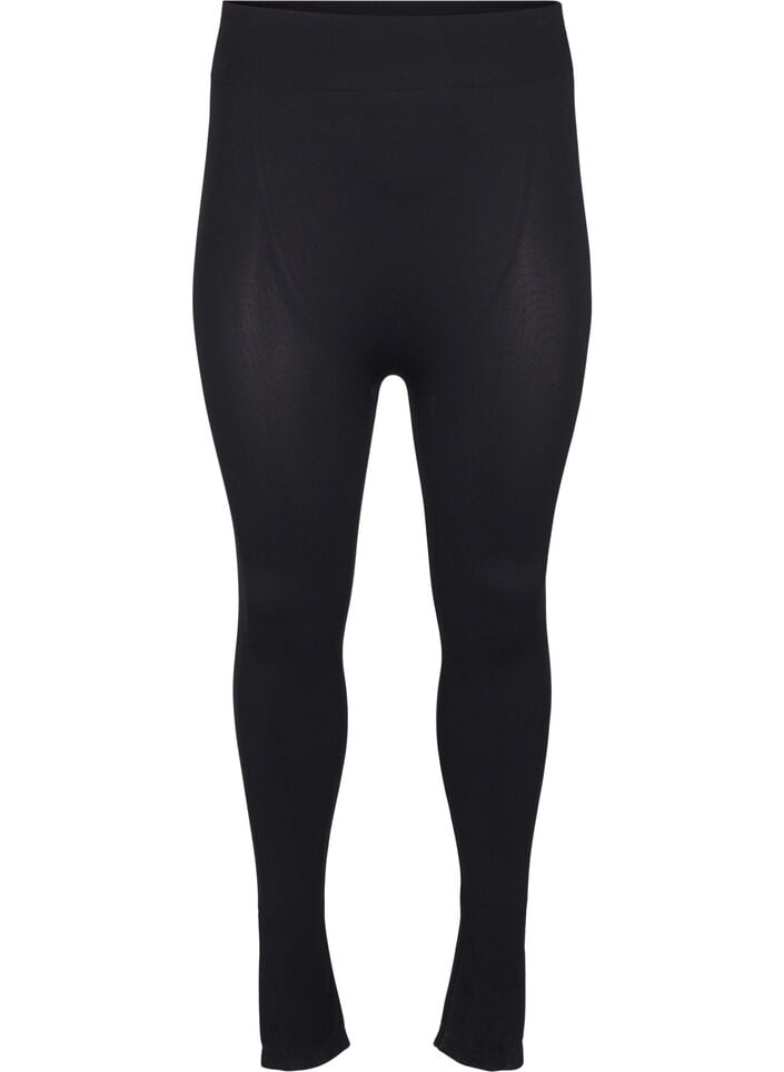Nahtlose Basic-Leggings, Schwarz, Packshot image number 0