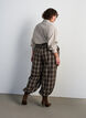 Karierte Ballonhose mit hoher Taille, Gr&uuml;n, Model image number 1