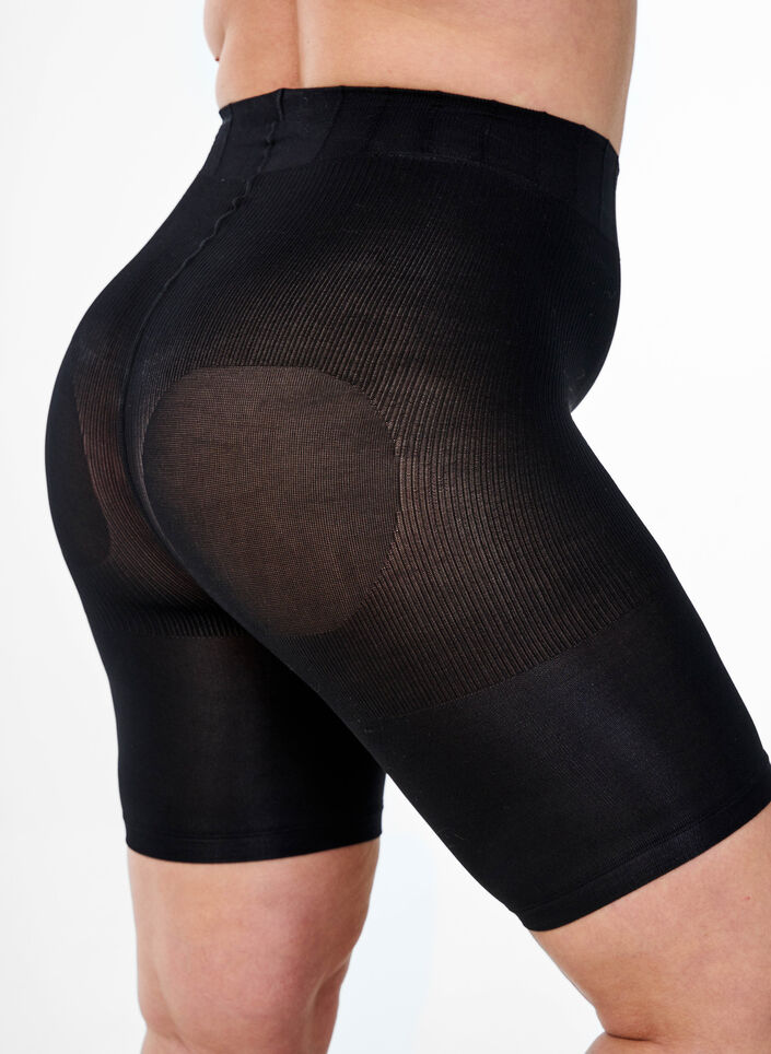 2er-Pack Push-up-Shorts aus 60 Denier mit Shaping-Effekt, Schwarz, Packshot image number 3