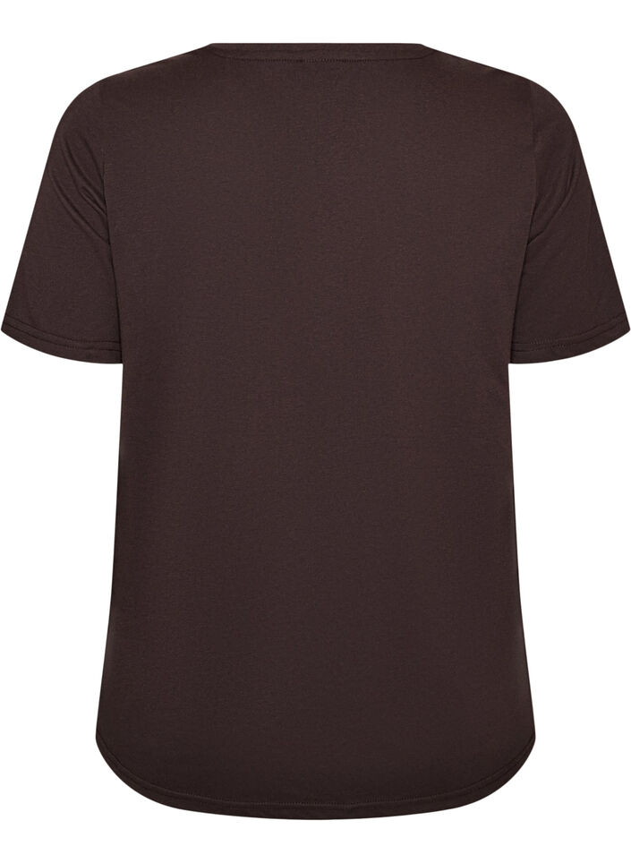 T-Shirt mit Print, Braun, Packshot image number 1