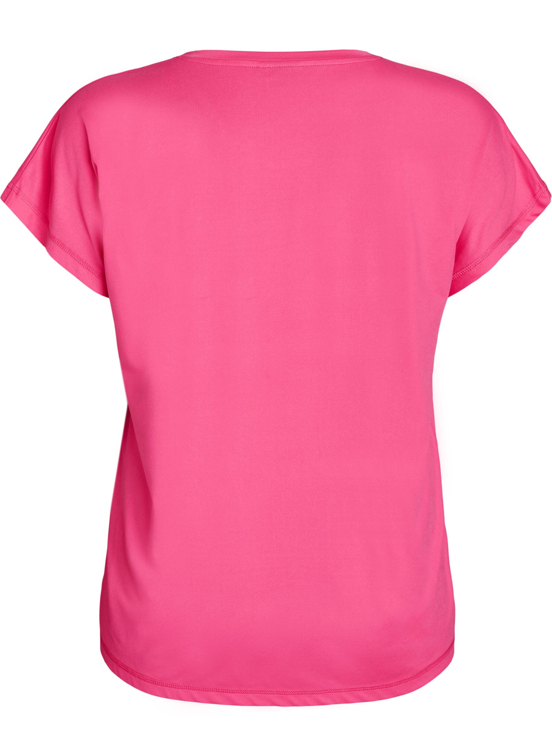 ZizziEinfarbiges Trainings-T-Shirt, Pink, Packshot image number 1
