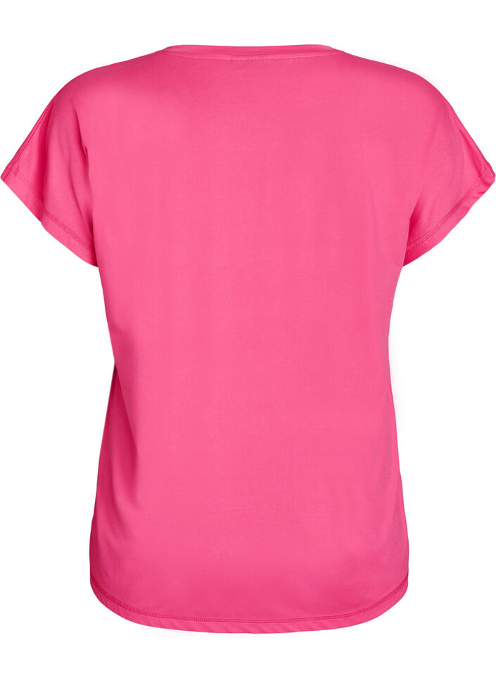 Einfarbiges Trainings-T-Shirt, Pink, Packshot image number 1