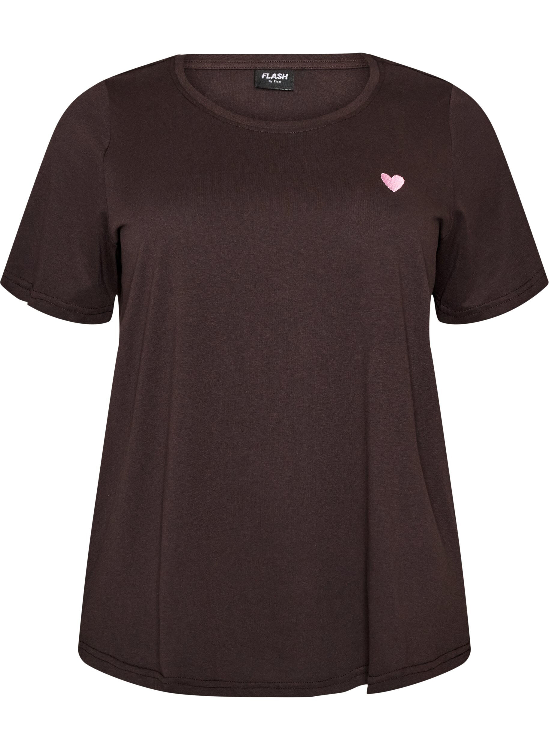 ZizziT-Shirt mit Print, Braun, Packshot image number 0