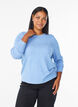 Strickpullover mit Rundhalsausschnitt, Blau, Model image number 0
