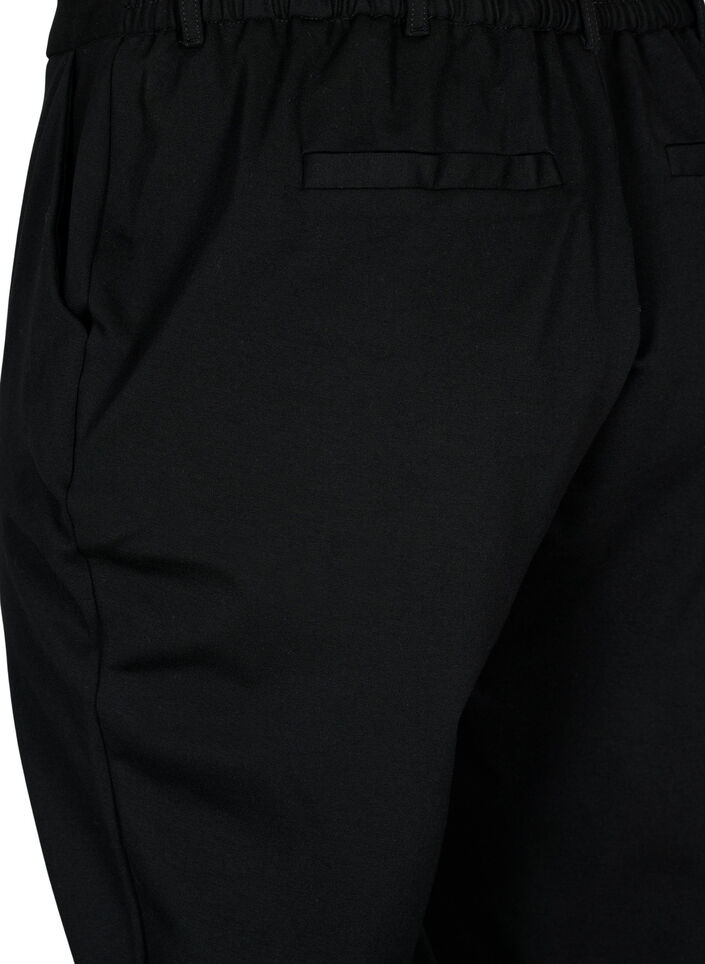 Capri-Hose aus Viskosemischung, Black, Packshot image number 3