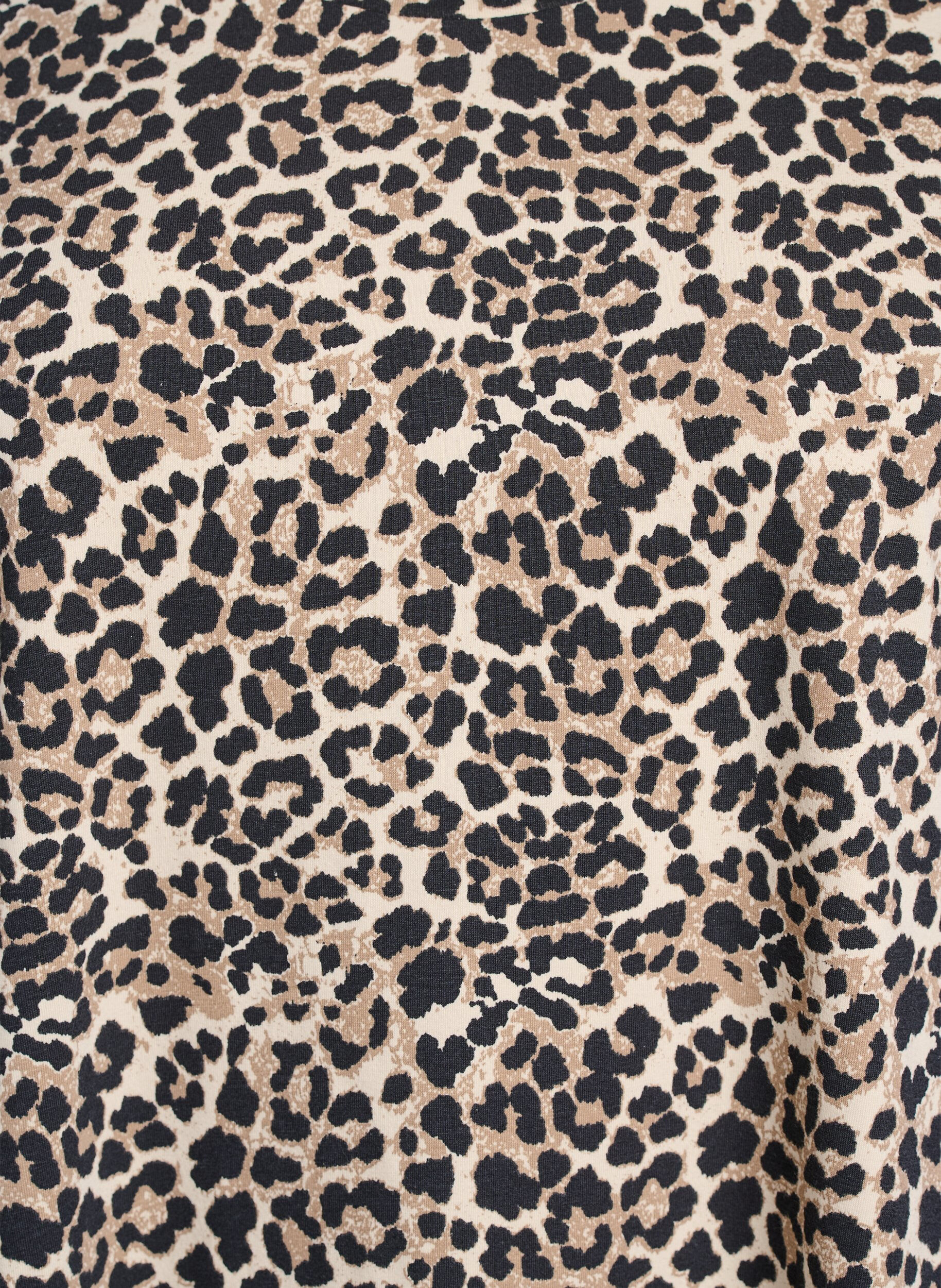 ZizziKurzes T-Shirt Kleid aus Baumwolljersey, Braun, Packshot image number 2