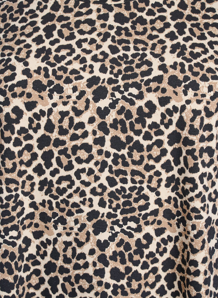 Kurzes T-Shirt Kleid aus Baumwolljersey, Braun, Packshot image number 2