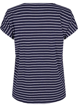 T-Shirt aus Baumwolle mit Streifen, Night Sky W. Stripe, Packshot image number 1