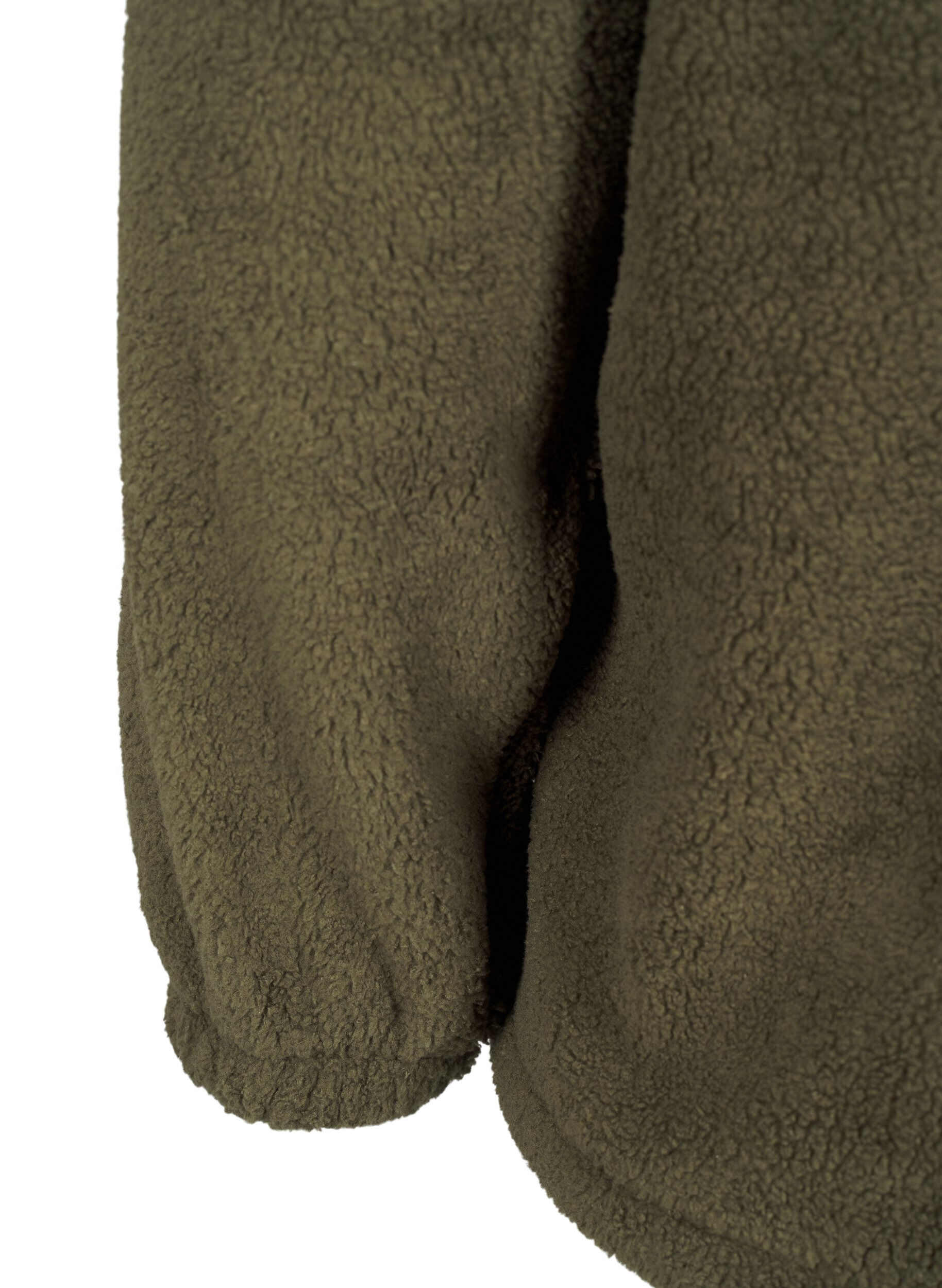 ZizziLockere Teddy-Bluse mit Rundhalsausschnitt, Forest Night, Packshot image number 3