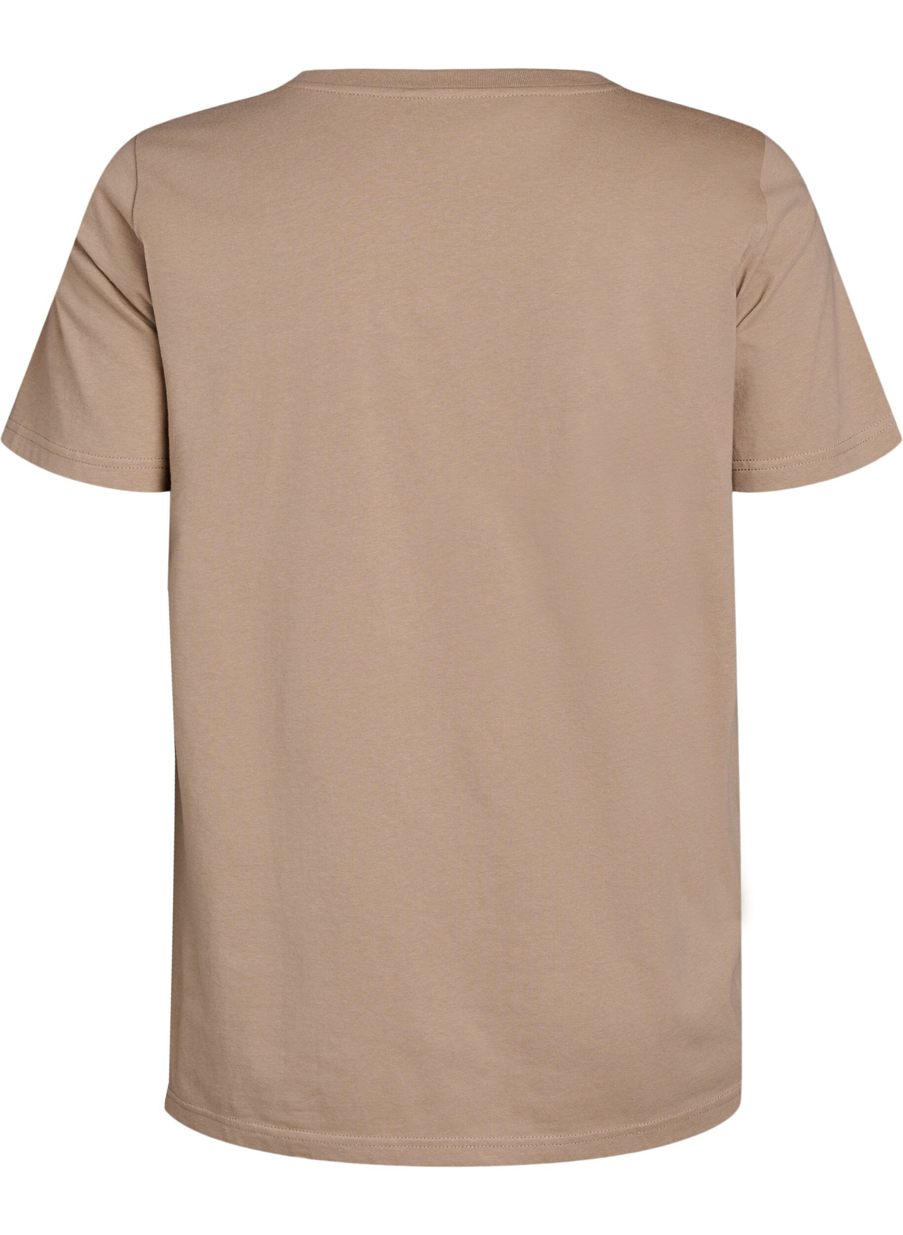ZizziT-Shirt mit gebl&uuml;mtem Printdetail, Beige, Packshot image number 1