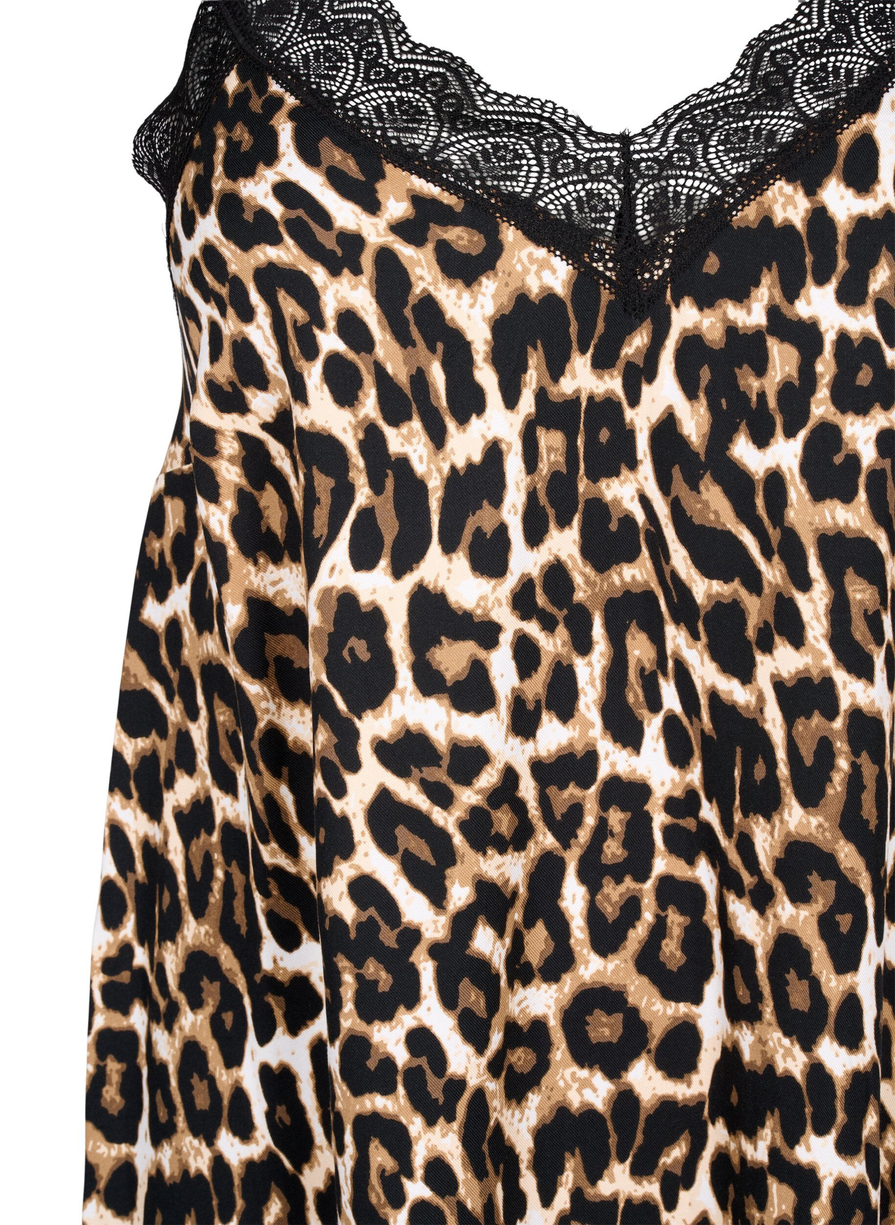 ZizziTr&auml;gerkleid aus Viskose mit Spitze, Leopard, Packshot image number 2