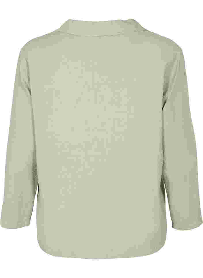Hemd aus Baumwolle mit Struktur, Seagrass , Packshot image number 1