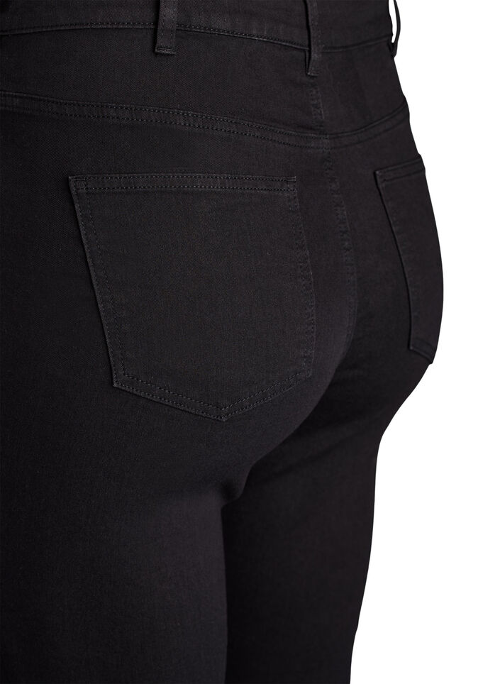 Amy Super Slim Fit Jeans mit hoher Taille, Schwarz, Packshot image number 3