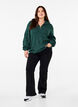 Strickpullover mit hohem Kragen und Rei&szlig;verschluss, Gr&uuml;n, Model image number 1