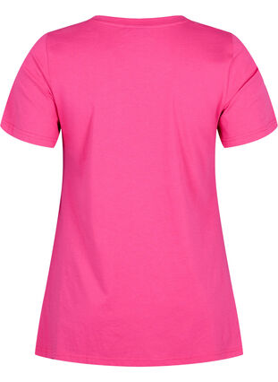 T-Shirt aus Baumwolle mit Textdruck, Beetroot Purple HAP, Packshot image number 1