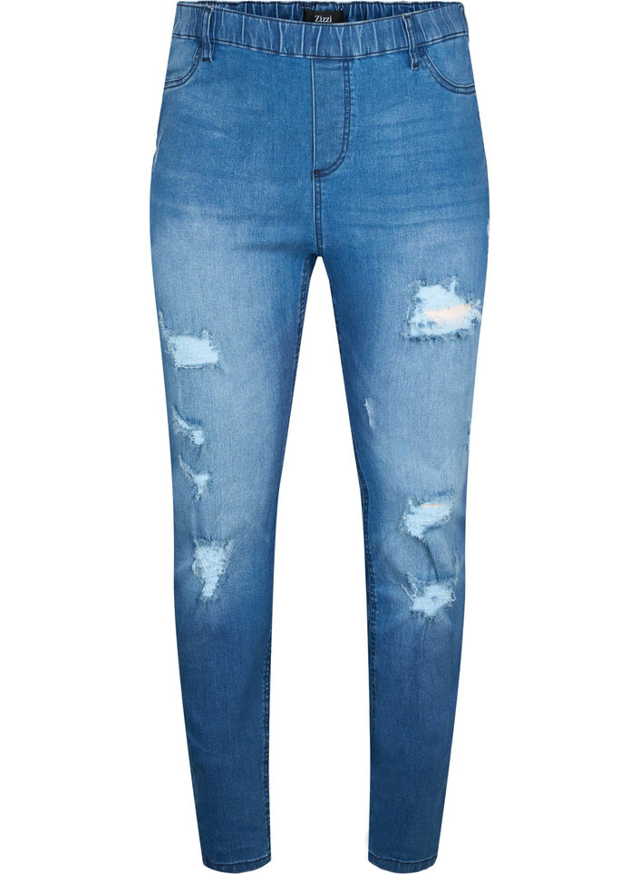 Jeggings mit Rissen, Dark blue, Packshot image number 0