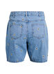 Denim-Shorts mit aufgestickten Blumen, Blau, Packshot image number 1