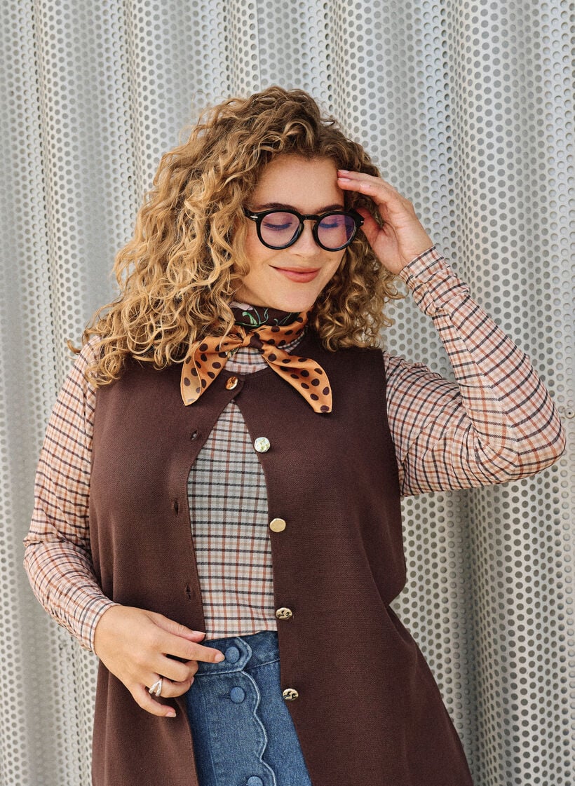 Bluse aus Mesh mit Punkten, 9996, Image image number 0