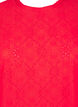 Bluse mit kurzen Ärmeln und floralen Stickereien, Flame Scarlet, Packshot image number 2