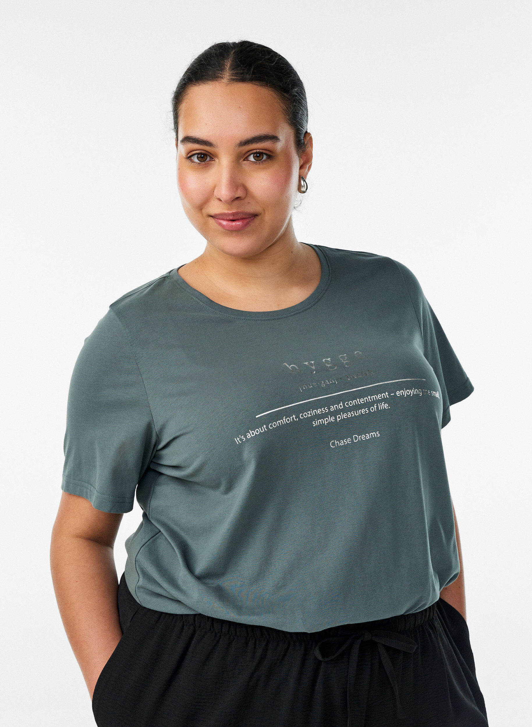 ZizziT-Shirt mit Print, Gr&uuml;n, Model image number 0